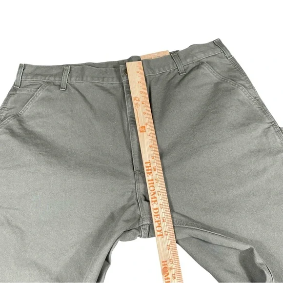 NWT Carhartt Men’s Green Duck Work Dungaree Pants B11 MOS Size 42x32 (41x32) - Picture 9 of 11